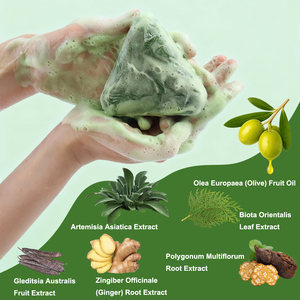 Usma çim ve Cedarwood şampuan Bar-saç büyüme ve kalınlaşma için, saç dökülmesini azaltır, tüm doğal, OEM/ODM GMP fabrika - Product Image 2