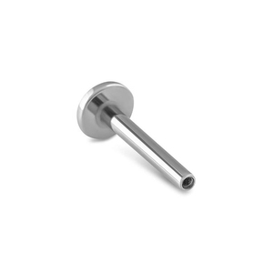 Anodized phẳng trở lại labret Bông tai xuyên bài viết thanh 16G Phụ nữ cổ điển ăn mặc nội bộ ren ASTM F136 Titan bên 2024 - Product Image 4