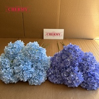 Bunga Hydrangea Sutra Buatan Realistis 20cm, Buket DIY, Dekorasi Pernikahan, Latar Belakang Hotel, Dekorasi Rumah, Grosir