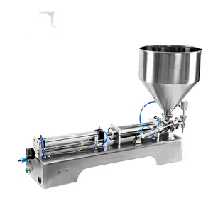 Semi automatic filling machine paste mayonnaise cream bottle cans filler machine piston stainless steel horizontal machines