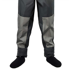 Kualitas tinggi Bootfoot dada <span class=keywords><strong>Wader</strong></span>, 3-Ply bernapas kain memancing berburu <span class=keywords><strong>Wader</strong></span> dengan gantungan <span class=keywords><strong>Boot</strong></span> untuk pria wanita abu-abu coklat - Product Image 2