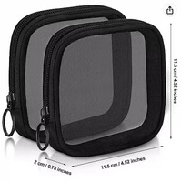 Grande trousse de toilette transparente portable, ensemble de sacs de toilette, pochette en filet, sac de voyage, organiseur de maquillage, sac de lavage en filet pas cher