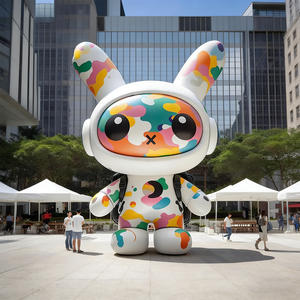 Factory Direct Sales Promotion Hand-painted Resin Rabbit Sculpture-Corrosion Resistant Customizable Colors Outdoor Decorative