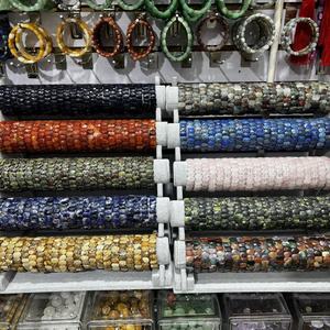 प्राकृतिक पत्थर के साथ प्राकृतिक पत्थर के लिए लोचदार ब्रेसलेट बेडेड कंगन गहने - Product Image 2