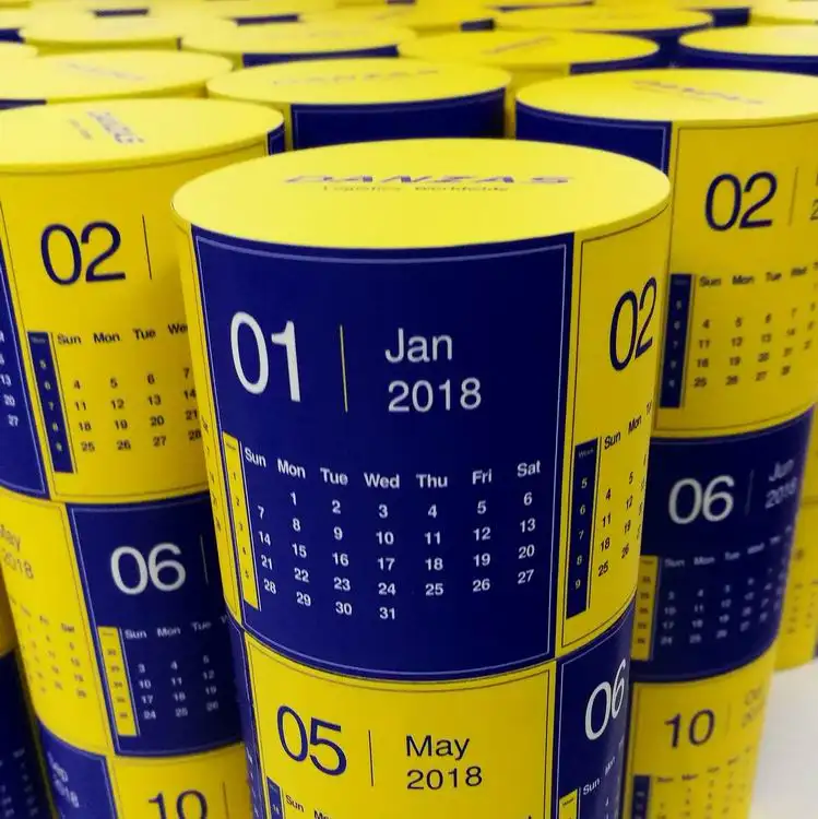 Profession eller kunden spezifischer Zylinder würfel mit Magnet kalender magisches Puzzle Falt würfel Kalender würfel für Werbung