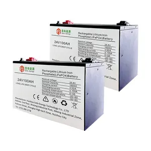 Baterai lifepo4 tahan air dalam 12V paket baterai 12.8V 24ah Lifepo4 untuk mobil camping RV