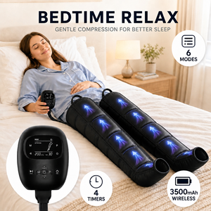 Masseur de jambes sans fil à 5 chambres d'air indépendantes pour genoux, cuisses, mollets et pieds, enveloppement complet - Product Image 4