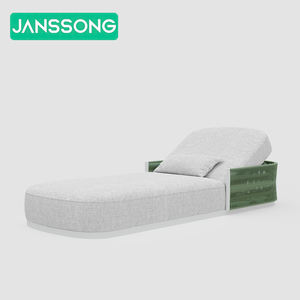 Lit de repos de luxe mobilier d'extérieur lit de bronzage mobilier au bord de la piscine chaises longues d'extérieur en aluminium meubles de patio en métal chaise longue en corde - Product Image 5