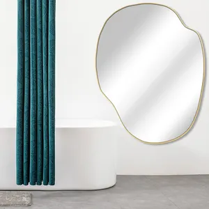 Espelho de parede para decoração de casa de hotel, espelho de jantar, artesanato, lagoa, espelho irregular