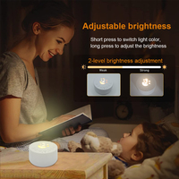 Machine d'aide au sommeil à son blanc avec détecteur de mouvement automatique, veilleuse respirante, rechargeable, minuterie réglable pour bébé, adulte, maison, bureau