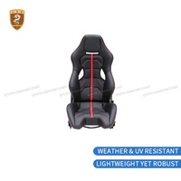 Garnitures intérieures de voiture Siège baquet de luxe réglable en cuir de fibre de carbone pour Ferrari 458 Speciale 488 Sport Racing Seat
