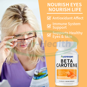 Ausreson <span class=keywords><strong>Beta</strong></span> Caroteno Cápsulas blandas Vitamina para los ojos Producto para blanquear la piel Suplemento natural <span class=keywords><strong>Beta</strong></span> Caroteno Softgel - Product Image 2