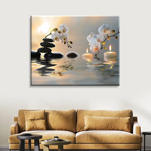 Mur Art Décor Orchidée <span class=keywords><strong>Zen</strong></span> Pierre Photos Toile Peinture Imprime Pas De Cadre Oeuvre <span class=keywords><strong>pour</strong></span> La Maison Salon <span class=keywords><strong>Chambre</strong></span> Bureau - Product Image 2