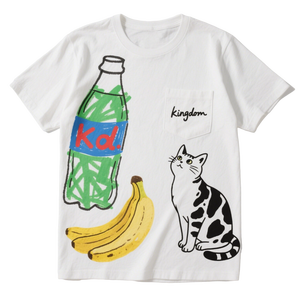 T-shirt à manches courtes décontracté pour hommes pour chat Banana Soda Bottle Print Offre Spéciale Factory Customized Knitted Sweatshirt Pocket Short - Product Image 2
