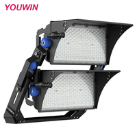 Ip66 Étanche 1000W Led Extérieur Projecteur Cour Led Stade Lumière Projecteur En Aluminium pour Sports En Plein Air 70 Meanwell / 130