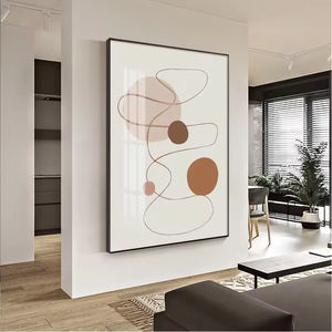 Peinture d'art <span class=keywords><strong>mural</strong></span> pour décoration de maison moderne Conception personnalisée Toile Ligne Impression abstraite Peinture de décoration de salon - Product Image 4
