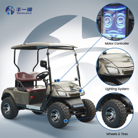 Nouvelle voiturette de golf électrique 2 places, petite voiture de tourisme, buggy de golf électrique