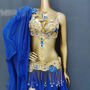 Ensemble de costumes de danse du ventre professionnel Offre Spéciale pour femmes tenues de Performance <span class=keywords><strong>Bollywood</strong></span> Showgirl <span class=keywords><strong>danseuse</strong></span> costumes de danse du ventre chiffons - Product Image 5