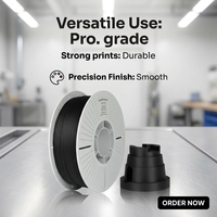 Filament PA6 GF 1,75 mm, bobine de 1 kg, fibre de verre renforcée à 10 %, PA6 GF10, facile à imprimer, compatible avec la plupart des imprimantes 3D FDM