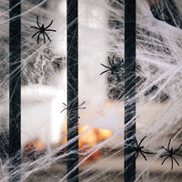 Decoración de Halloween, Telaraña de Algodón, Hilo de Araña, Decoración Espeluznante para Habitaciones, Bares, Casas Encantadas, Decoración de Terror