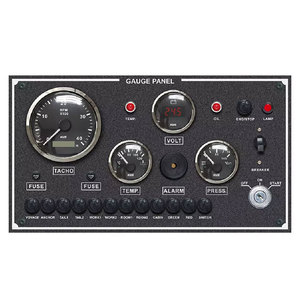 KUS-panel de medidores de <span class=keywords><strong>instrumentos</strong></span> de motor marino, tablero Compatible con todos los buques, 12V, 24V, 243x196MM - Product Image 3