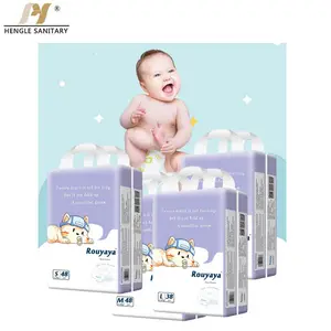 Deep sleeping 3D side leak proof newborn pull up baby diapers hot sale on line baby diaper pants in China