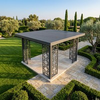 Pergola à lames orientables en aluminium, gazebo, contrôle écologique du climat, protection solaire, imperméable, conception sur mesure, revêtement fluorocarboné, extérieur