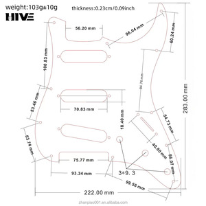 HIVE 11-gaats elektrische gitaar frontplaat Gitaarpaneel Uniek bedrukt grafisch slagplaatje voor ST elektrische gitaar - Product Image 2