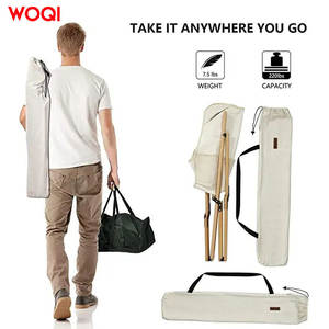 Silla Plegable de Madera Woqi con Forma de Mariposa, Cubierta de Lona, Silla de Jardín para Exteriores, Madera Maciza Blanca, Ligera y Portátil - Product Image 3