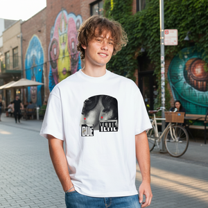 <b>Sarcastic</b> Collage Digital Printed Men's <b>T</b>-<b>shirt</b> 'Due Tette' 100% Cotton Canvas Oversized High Street Eco-Friendly 180 Grams Long - Product Image 3