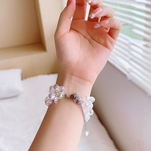 Pulsera de acero inoxidable con gemas para <span class=keywords><strong>Apple</strong></span> <span class=keywords><strong>Watch</strong></span> Band Series 8 7 <span class=keywords><strong>6</strong></span> SE 5 4 3, correa de reloj con cuentas de cristal de lujo para mujer - Product Image 6