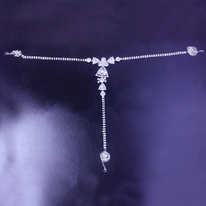 Cadena Corporal de Joyería de Moda con Borlas y Diamantes de Imitación Plateados para Mujer, Venta al por Mayor 2022, Regalo de Aniversario de Bodas - Product Image 4