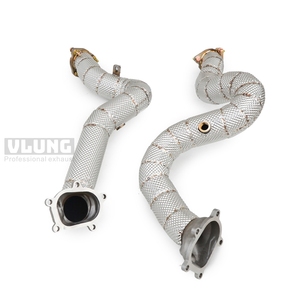 Section de tête d'échappement en acier inoxydable haute performance avec couche d'isolation thermique pour <span class=keywords><strong>Audi</strong></span> <span class=keywords><strong>RS6</strong></span>/RS7/S6/S7 C7 4.0T - Product Image 2