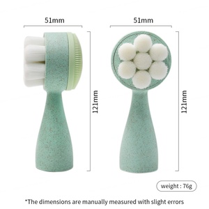 Brosse nettoyante électrique 2-en-1 pour le visage, fonctionnement manuel, outil de nettoyage du visage et de soin de la peau - Product Image 6