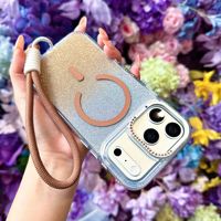 Funda JUNBO para iPhone 18 Pro Max, Funda Magnética de Lujo con Brillantina, TPU y PC, Borde de Diamantes para la Cámara, Carga Inalámbrica, Protección Antigolpes