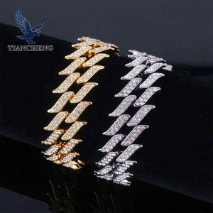 Новая модная цепочка в стиле хип-хоп, кубинское плетение, полностью инкрустированная бриллиантами, ювелирное украшение - Product Image 3