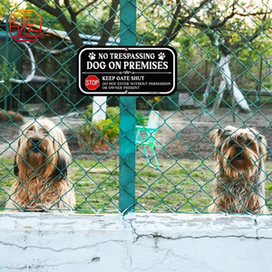 12นิ้ว x 6นิ้ว<span class=keywords><strong>ป้าย</strong></span>จราจรอลูมิเนียมในร่ม/กลางแจ้งจางทนกันน้ำห้ามสุนัขเข้ารั้วกั้น-สามารถ - Product Image 4