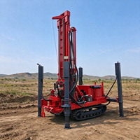 Foreuse de puits d'eau sur chenilles, machine de forage de puits profonds de 300 m pour l'exploration de puits d'eau