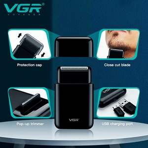 VGR Rasoir Électrique Portable sans Fil, Lame Unique, Mini Tondeuse Alternative pour <span class=keywords><strong>Barbe</strong></span>, Hommes, Voyage, Voiture, Épilateur - Product Image 2