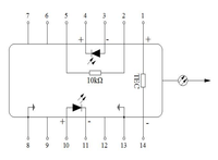 850 ± 10NM 10MW 14PIN Butterfly SLED Module de diodes laser à large bande superluminescentes Diodes de fibre couplées par fibre