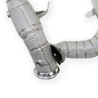 Edelstahl-Hitzeschild Hochleistungs-Downpipe Auspuffanlage Performance-Rennauspuff-Kit für Porsche Macan 3.0T 2015-2018