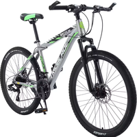 Vélo de montagne tout-terrain pour adultes de 26 pouces, 21 vitesses, fourche à suspension, frein à disque, sports de plein air, déplacements quotidiens, vélo en acier durable