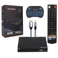 2025 V5 Pro VSee Box Octa Core RK3528 8K Kabel Mini Keyboard Backlit Remote Kontrol Suara Android 15 4GB+32GB WiFi 802.11ac