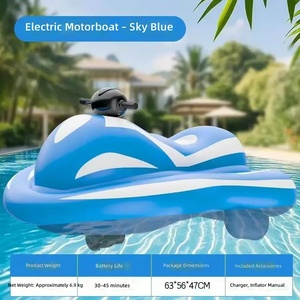 Moto Acuática Eléctrica Inflable, Scooter Acuático Motorizado Portátil, Juguete Acuático de Alta Velocidad para <span class=keywords><strong>Playa</strong></span> y <span class=keywords><strong>Lago</strong></span> - Product Image 2