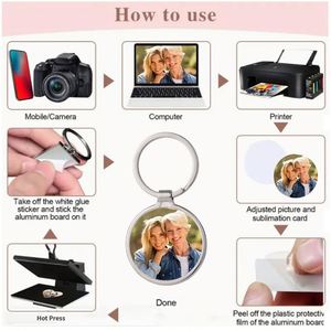 Blank Metal Car Keychain Blank Sublimation & UV Printing Key Ring Custom Logo Key Chain Promotional Gift - Product Image 2