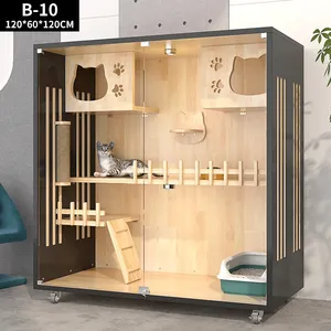 Multi-size Cat Delivery Room Pet Labor Room Waterproof Wooden Indoor Outdoor Pet House Cage Shelter Home Ys Wood Fashion Solid P