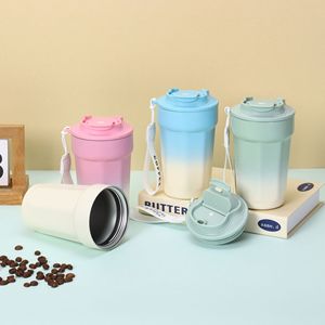 New Insulated Double Wall Stainless Steel Tumbler Mug with Handle and Lid 16oz LED Temperature Display Vacuum Cup - Product Image 6