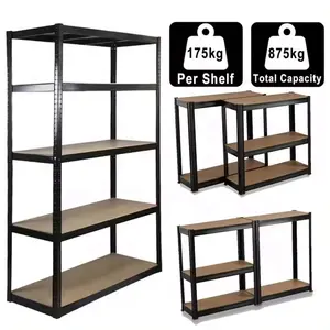 Système de vente en gros Heavy Duty Garage Estantes Unités de stockage empilables Acier Métal Boltless Étagère de magasin Présentoir à rouleaux en tissu