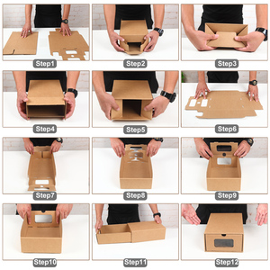 Dễ Dàng Lắp Ráp Hộp Giày Heavy Duty Stackable Với Nắp Đậy, Giày <span class=keywords><strong>Organizer</strong></span> Và Container, Sneaker Lưu Trữ Với Cửa Sổ PVC - Product Image 6