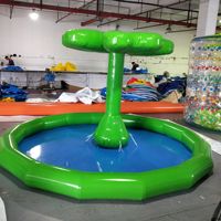 QIQU Vente en gros de piscines gonflables commerciales de grande taille pour l'extérieur, en bâche PVC robuste de 0,9 mm, design personnalisé